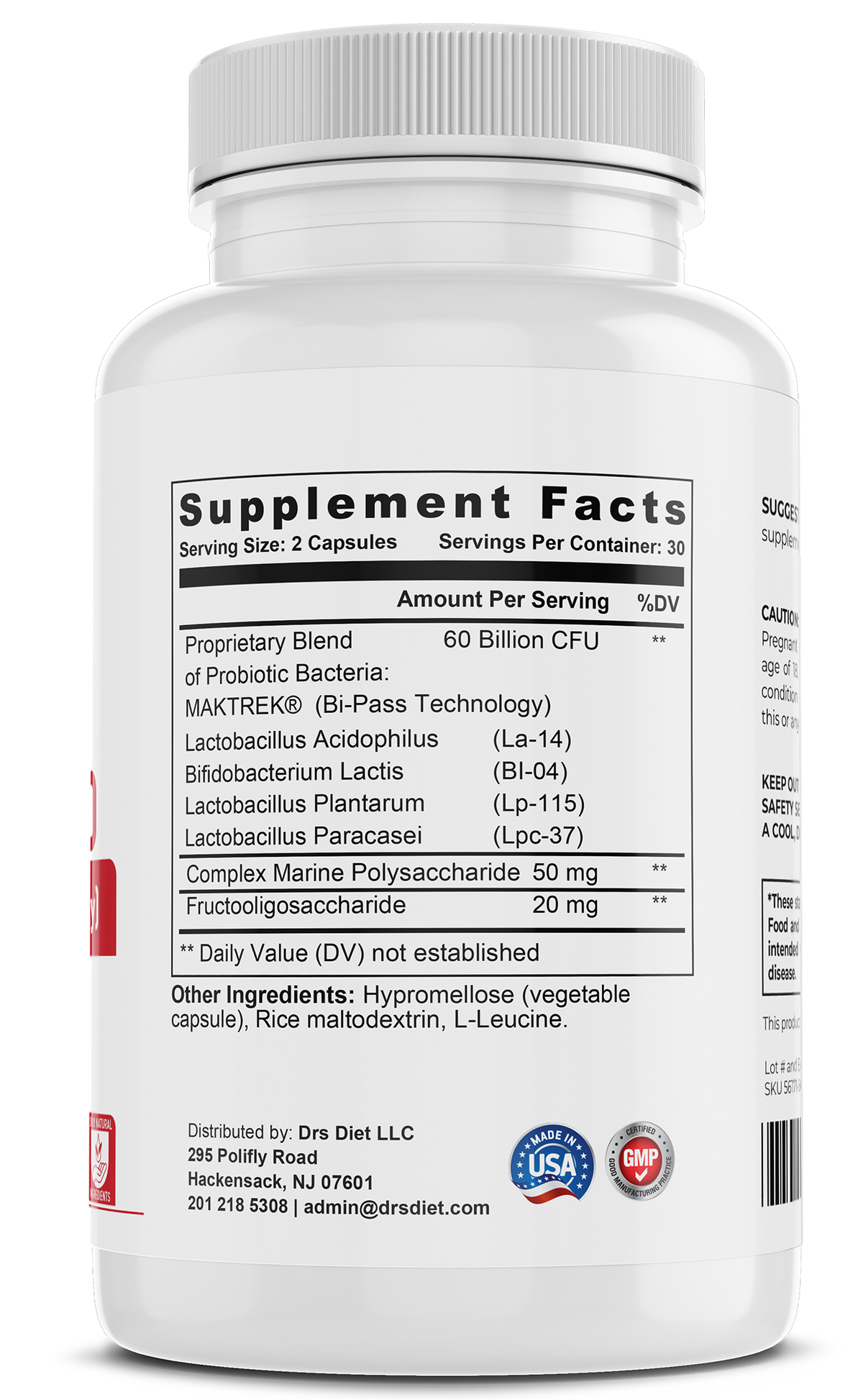 PROBIOTIC 60 Supplement Facts
